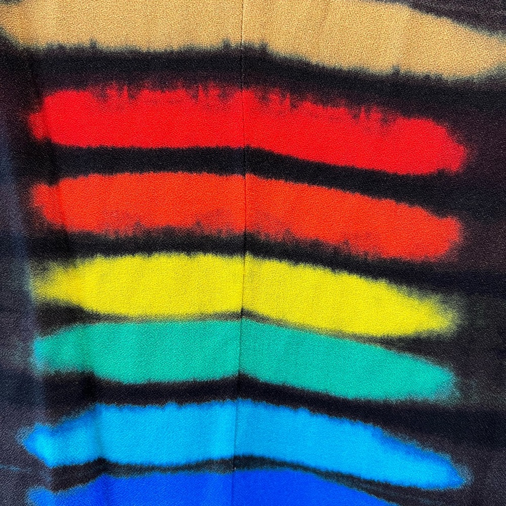 NWT. Alice + Olivia Alves Rainbow Tie-Dye Cross Cross Dress. NWT. - Picture 13 of 15